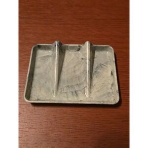 Vintage Tupperware Soap Dish 1278-2 Marbled Grey White Plastic Tray Bathroom